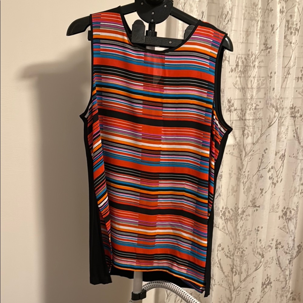 Striped Multicolor Sleeveless Top
